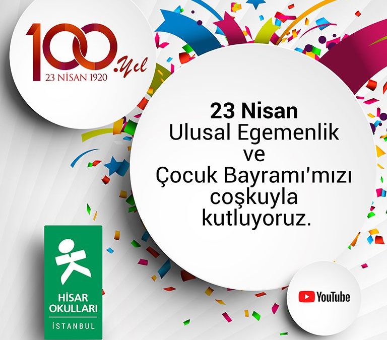 23 Nisan Ulusal Egemenlik ve Çocuk Bayramı’mızın 100. Yılını Online Törenimiz İle Hep Birlikte Kutlayacağız