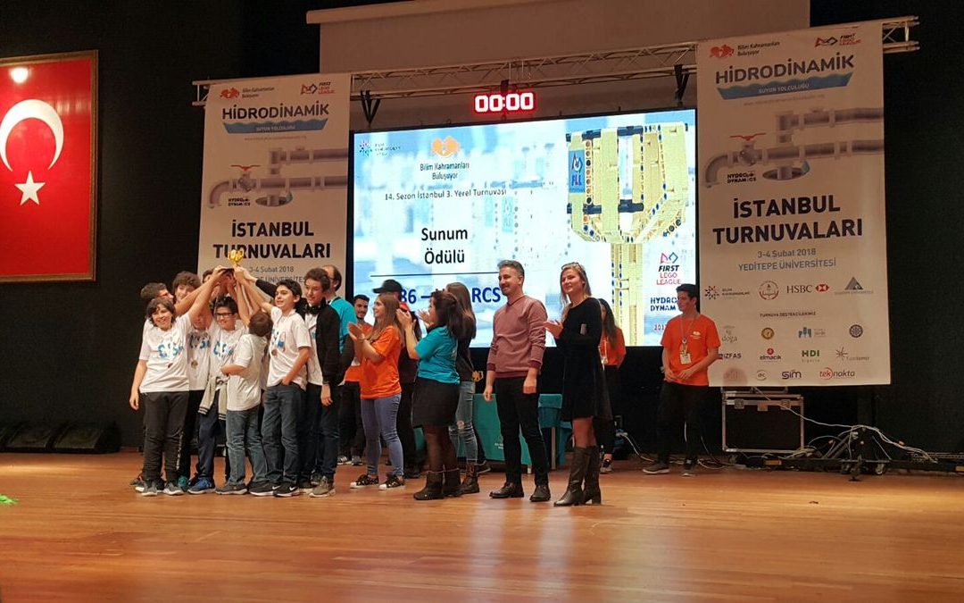 Hisar Team Received the Best Presentation Award at the First Lego League (FLL) Tournament