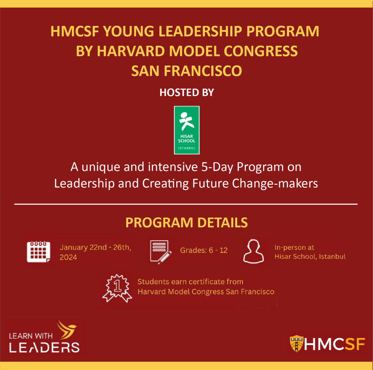 We’re hosting the HMCSF Young Leadership Program