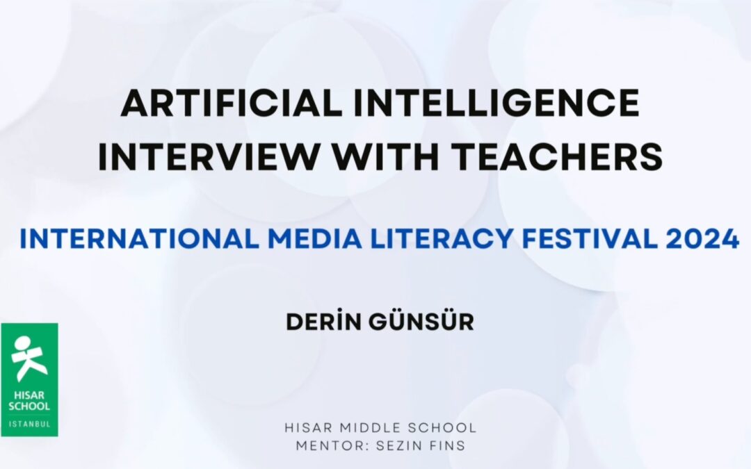 Ortaokul Öğrencimiz, International Media Literacy Festivalinde Ödül Kazandı