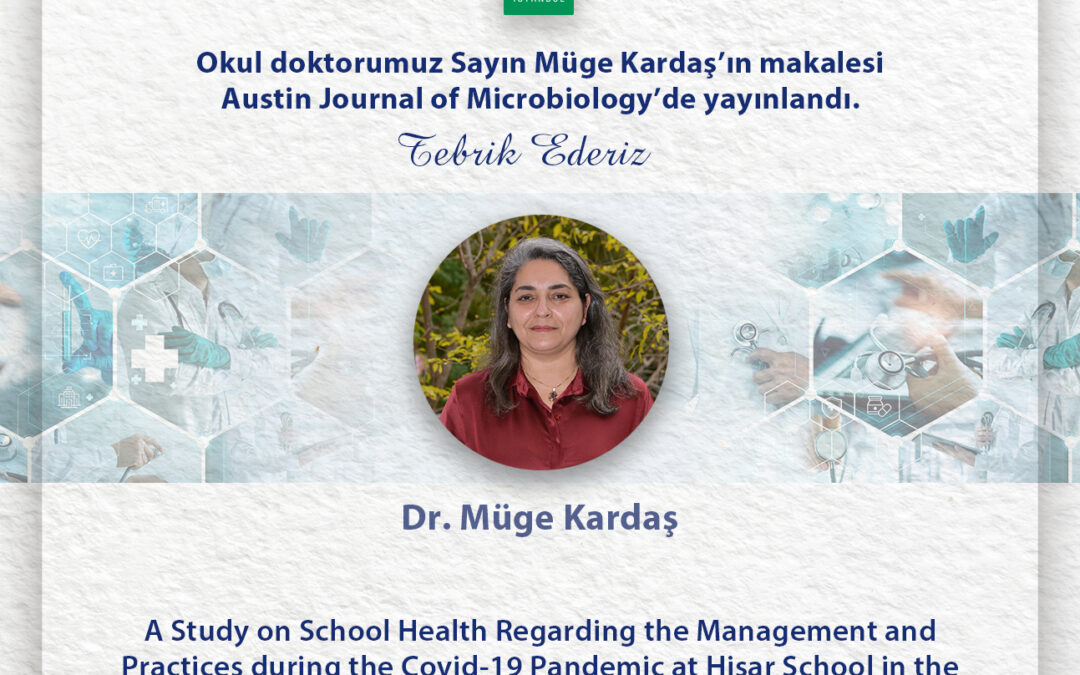 Our School Doctor Müge Kardaş’s Article Was Published