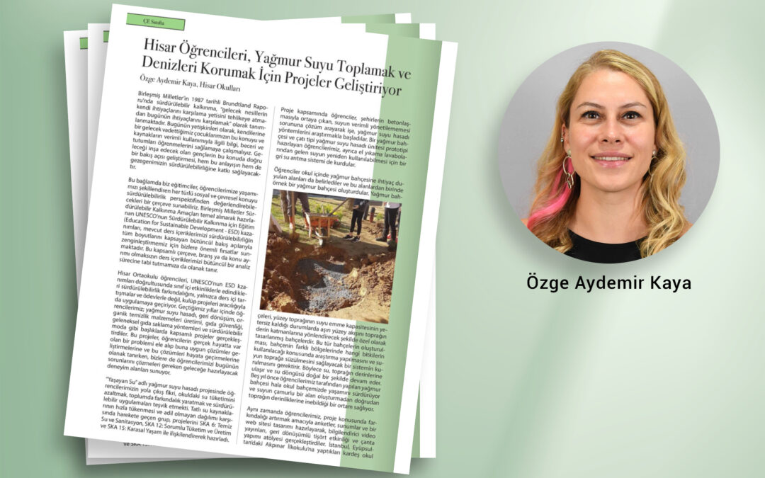 Öğretmenimizin Yazısı Çevre Eğitimi Dergisinde Yayınlandı