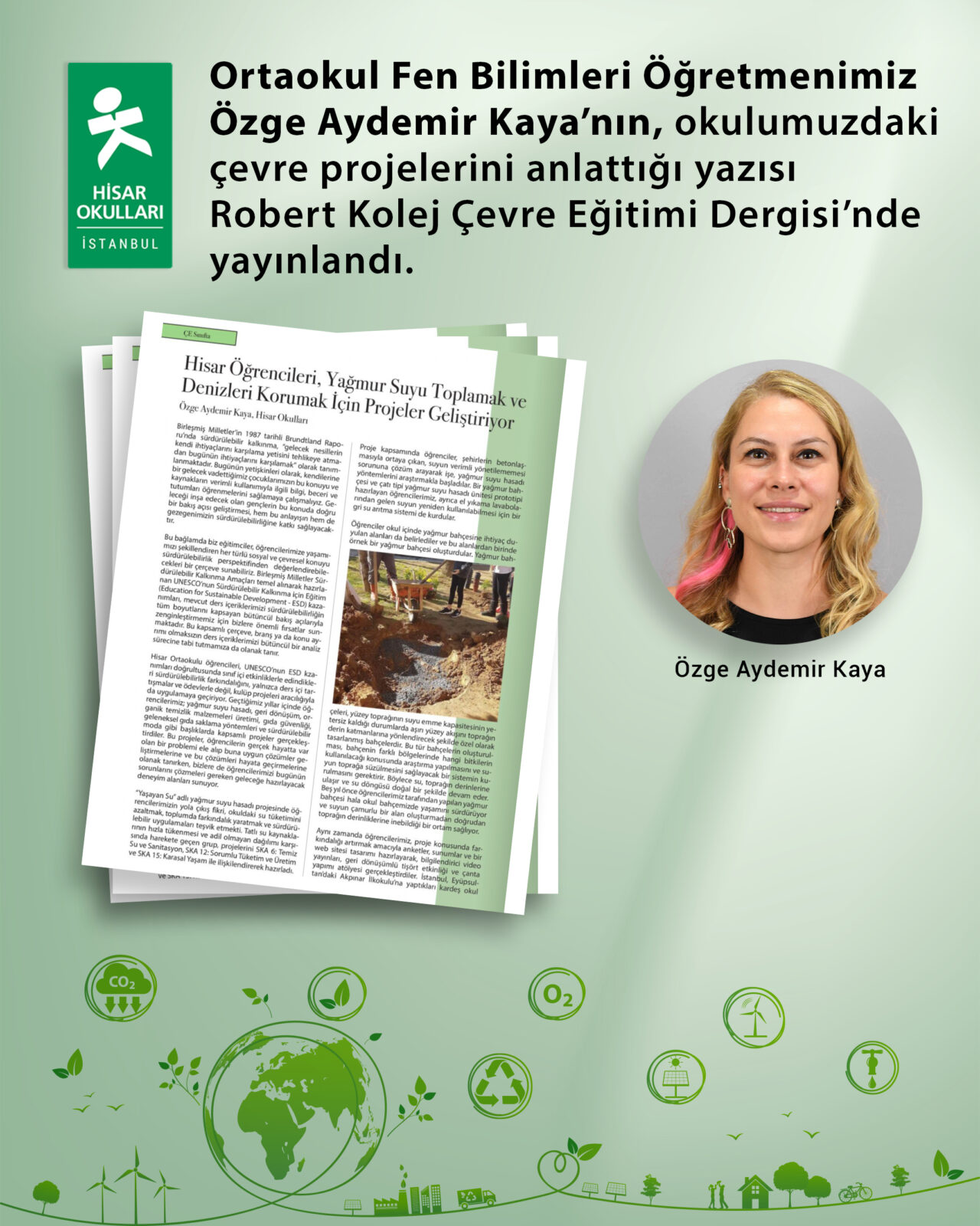 Öğretmenimizin Yazısı Çevre Eğitimi Dergisinde Yayınlandı